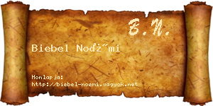 Biebel Noémi névjegykártya